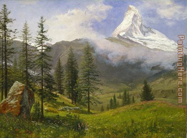 The Matterhorn painting - Albert Bierstadt The Matterhorn art painting